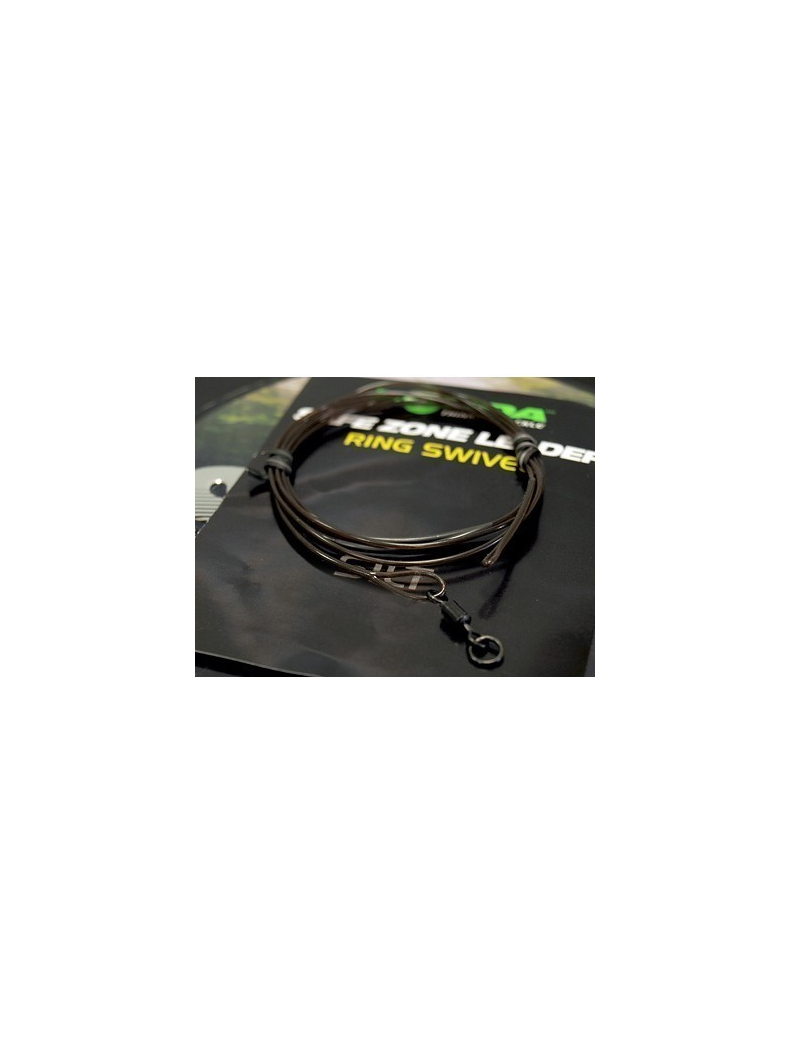 Монолидер с кольцом и вертлюгом KORDA Dark Matter Ring Swivel Leader, Цвет: Бесцветный, Тест: 40.00 lb, изображение 3 Монолидер с кольцом и вертлюгом KORDA Dark Matter Ring Swivel Leader, Цвет: Бесцветный, Тест: 40.00 lb, изображение 3