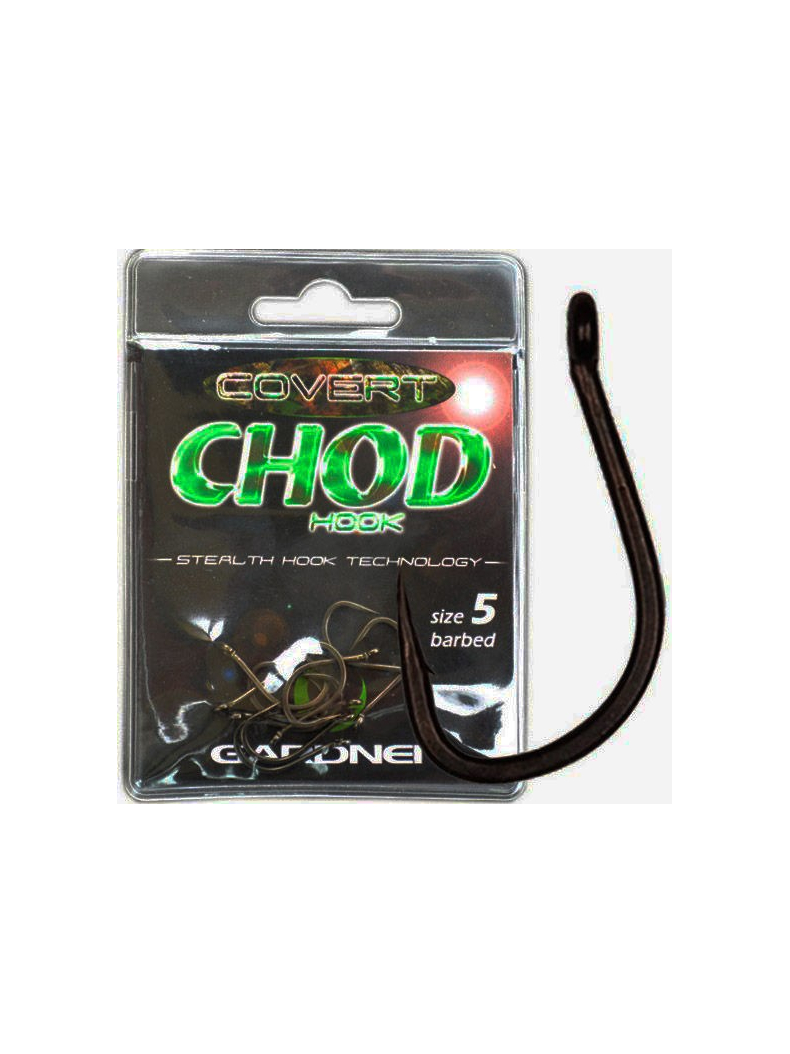 Крючки карповые Gardner Covert Chod Hooks Barbed, Размер крючка: №4, изображение 2
