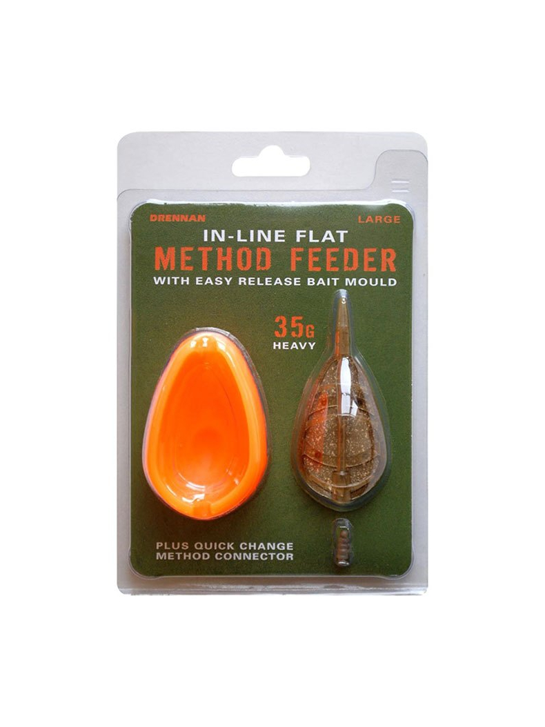 Кормушка фидерная с формой для прикормки Drennan In-Line Flat Method Feeder & Mould, Размер: L, Вес: 35 г, изображение 4