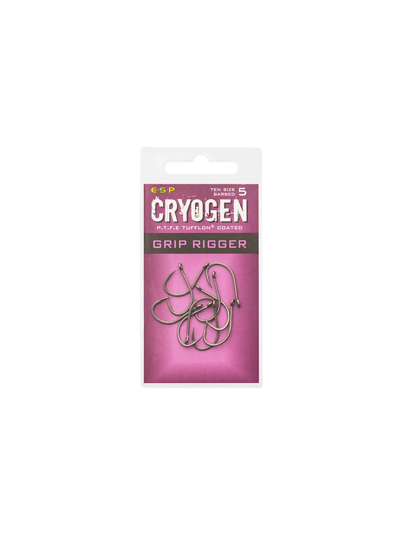 Крючки карповые ESP Cryogen Grip Rigger, Размер крючка: № 4 Крючки карповые ESP Cryogen Grip Rigger, Размер крючка: № 4