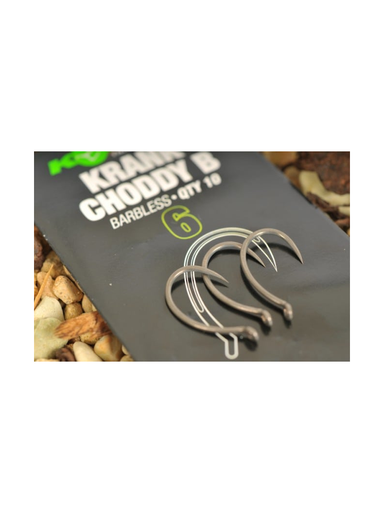 Крючки карповые Korda Krank Choddy Barbless, Размер крючка: № 4 Крючки карповые Korda Krank Choddy Barbless, Размер крючка: № 4