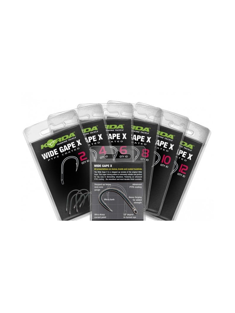 Крючки карповые Korda Wide Gape X, Размер крючка: №2, изображение 2