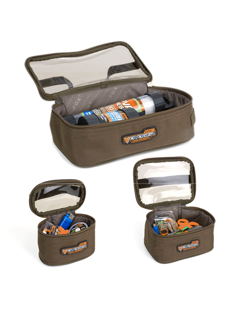 Сумка для аксессуаров FOX Voyager Accessory Bag с прозрачным верхом, Размер: Large 