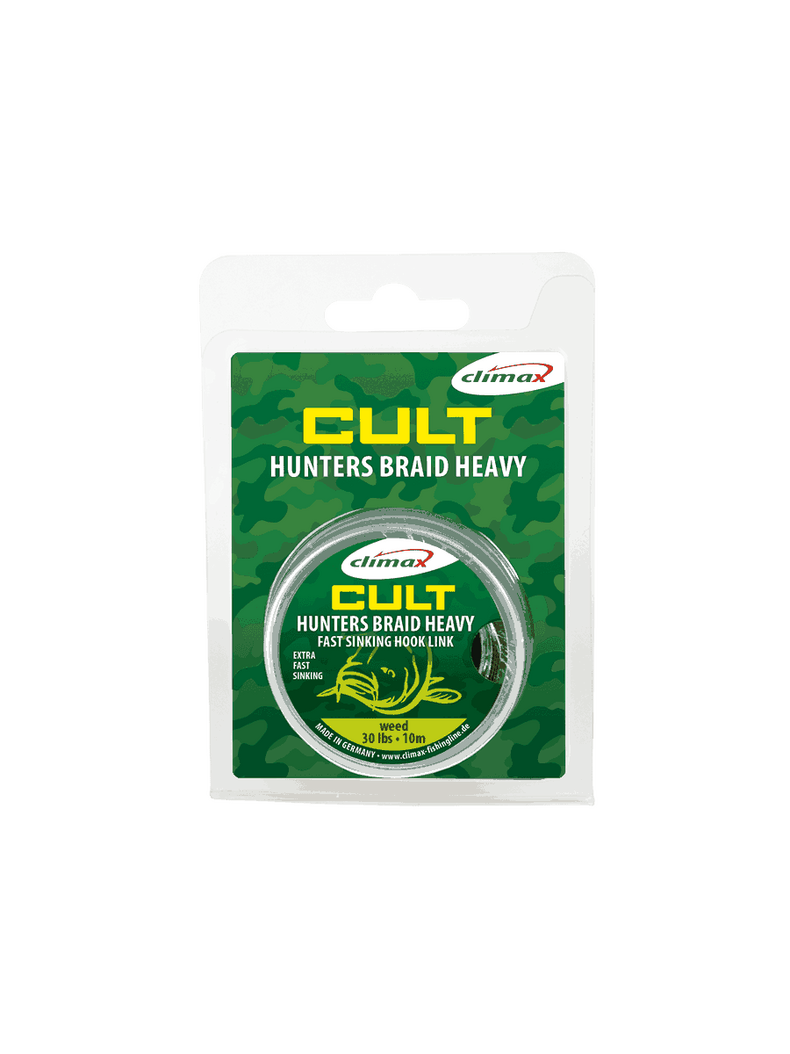 Поводковый материал Climax CULT Heavy HuntersBraid, Цвет: Weed (Водоросли), Тест: 20.00 lb, изображение 2 Поводковый материал Climax CULT Heavy HuntersBraid, Цвет: Weed (Водоросли), Тест: 20.00 lb, изображение 2