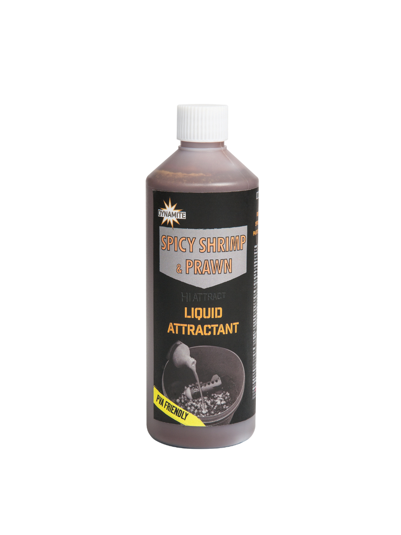 Ликвид Dynamite Baits Spicy Shrimp & Prawn Liquid Attractant (острые креветки) 500ml