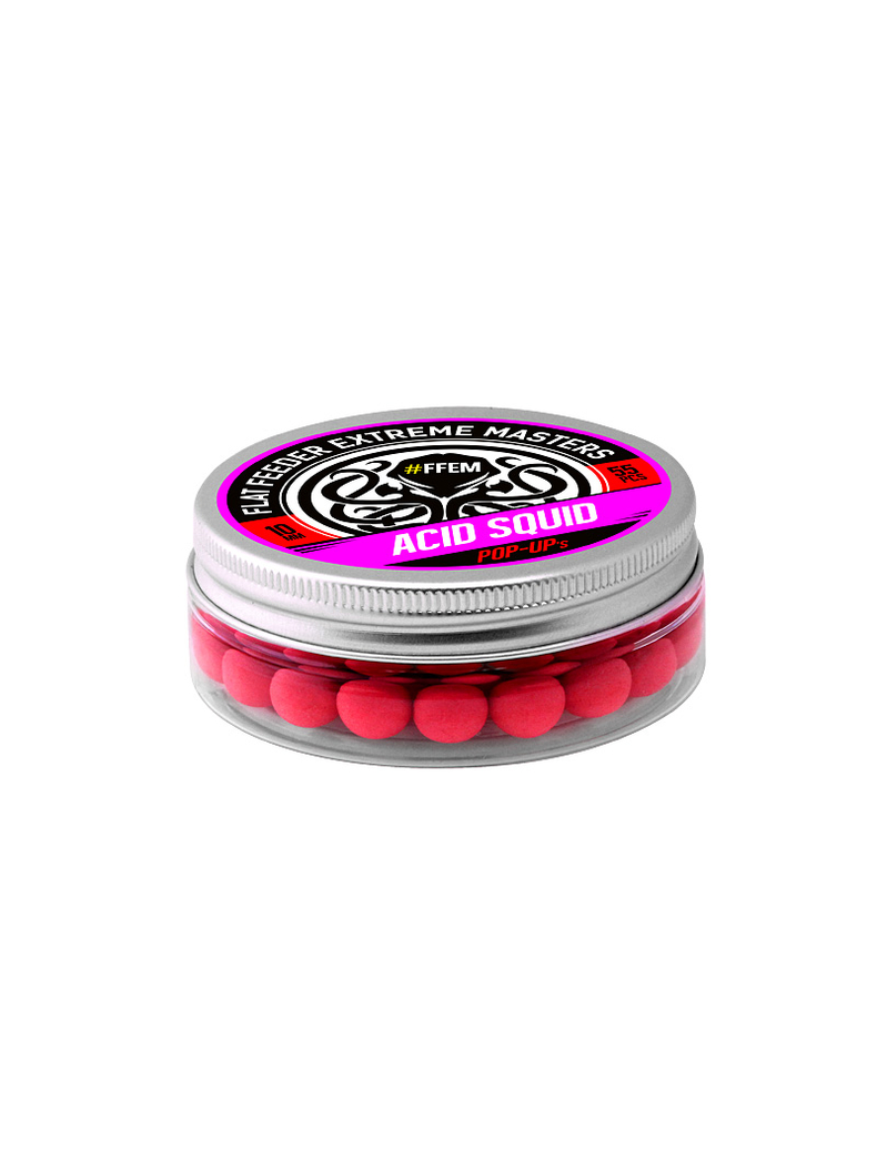 Плавающие бойлы FFEM Pop-Up Acid Squid (кальмар и клюква) 10mm Плавающие бойлы FFEM Pop-Up Acid Squid (кальмар и клюква) 10mm