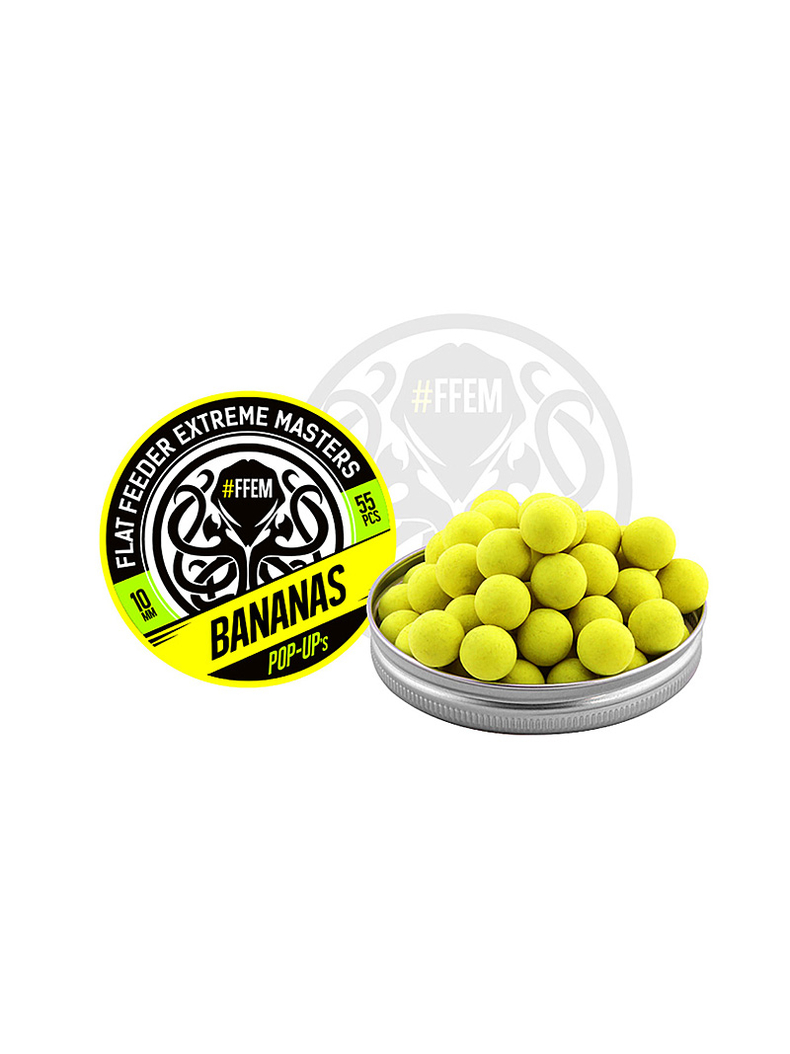 Плавающие бойлы FFEM Pop-Up Bananas (банан и ананас) 10mm, изображение 2 Плавающие бойлы FFEM Pop-Up Bananas (банан и ананас) 10mm, изображение 2
