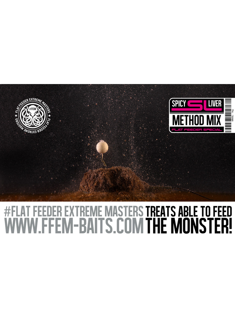 Сыпучая прикормка FFEM Method Mix Spicy Liver (печень) 1kg, изображение 2