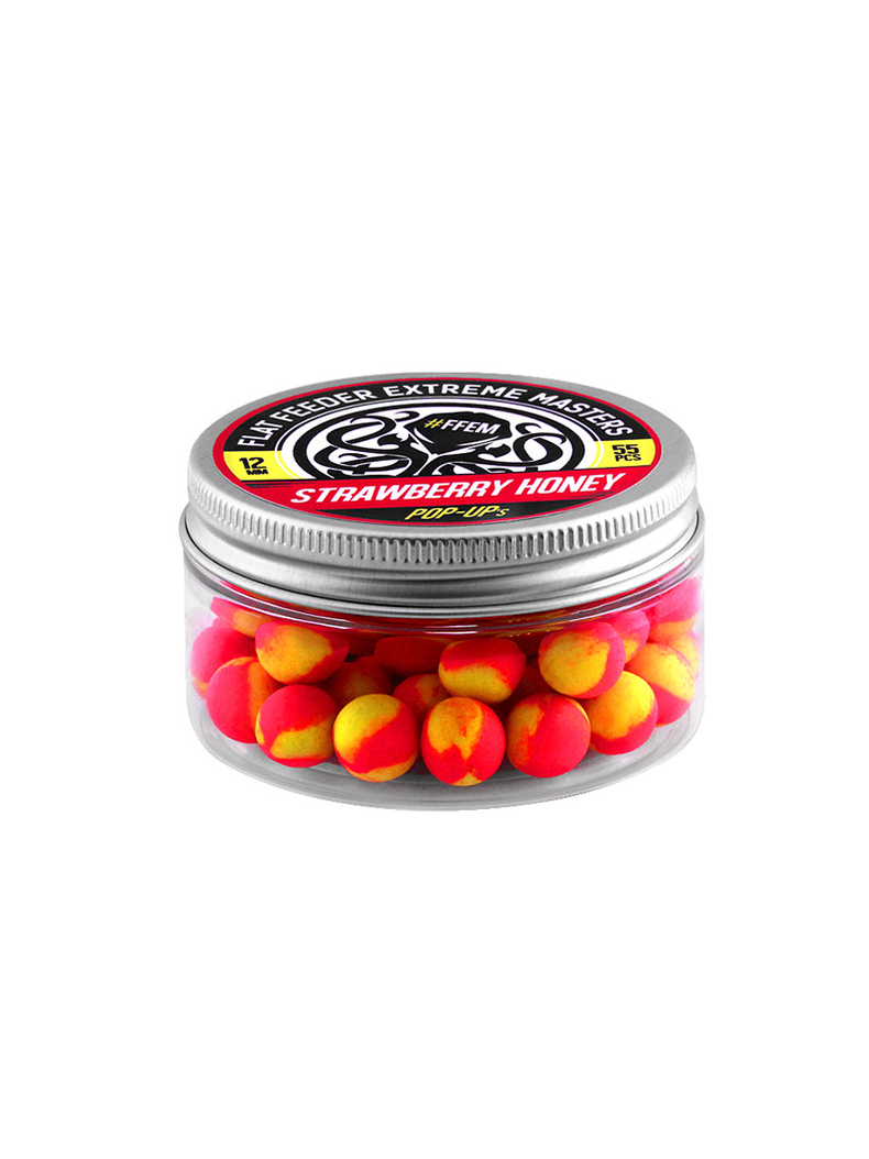 Плавающие бойлы FFEM Pop-Up Strawberry Honey (клубника и мед) 12mm Плавающие бойлы FFEM Pop-Up Strawberry Honey (клубника и мед) 12mm