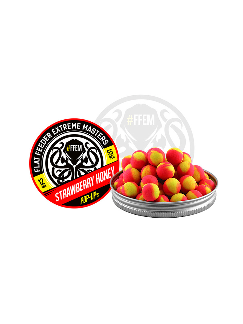 Плавающие бойлы FFEM Pop-Up Strawberry Honey (клубника и мед) 12mm, изображение 2 Плавающие бойлы FFEM Pop-Up Strawberry Honey (клубника и мед) 12mm, изображение 2