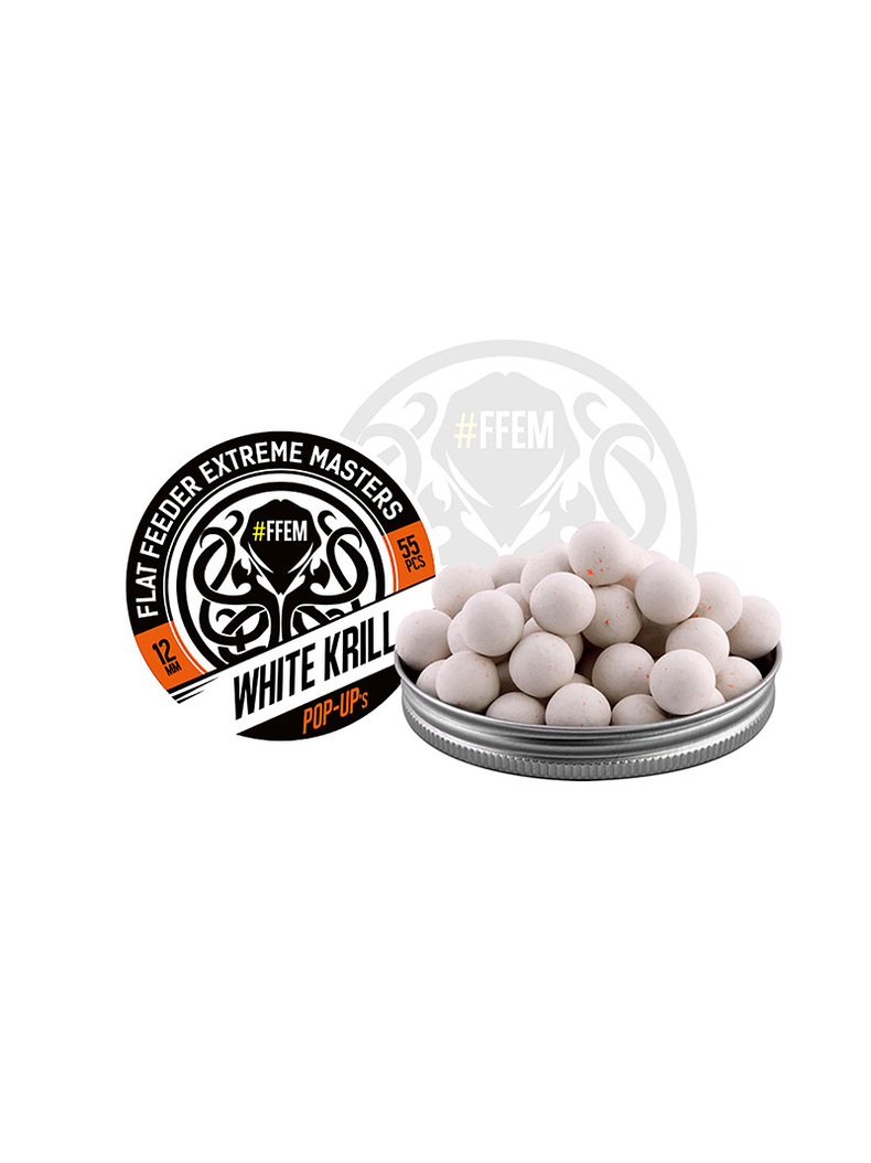 Плавающие бойлы FFEM Pop-Up White Krill (белый криль) 12mm, изображение 2