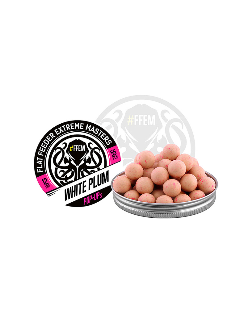 Плавающие бойлы FFEM Pop-Up White Plum (белая слива), Диаметр: 12 мм, изображение 4 Плавающие бойлы FFEM Pop-Up White Plum (белая слива), Диаметр: 12 мм, изображение 4