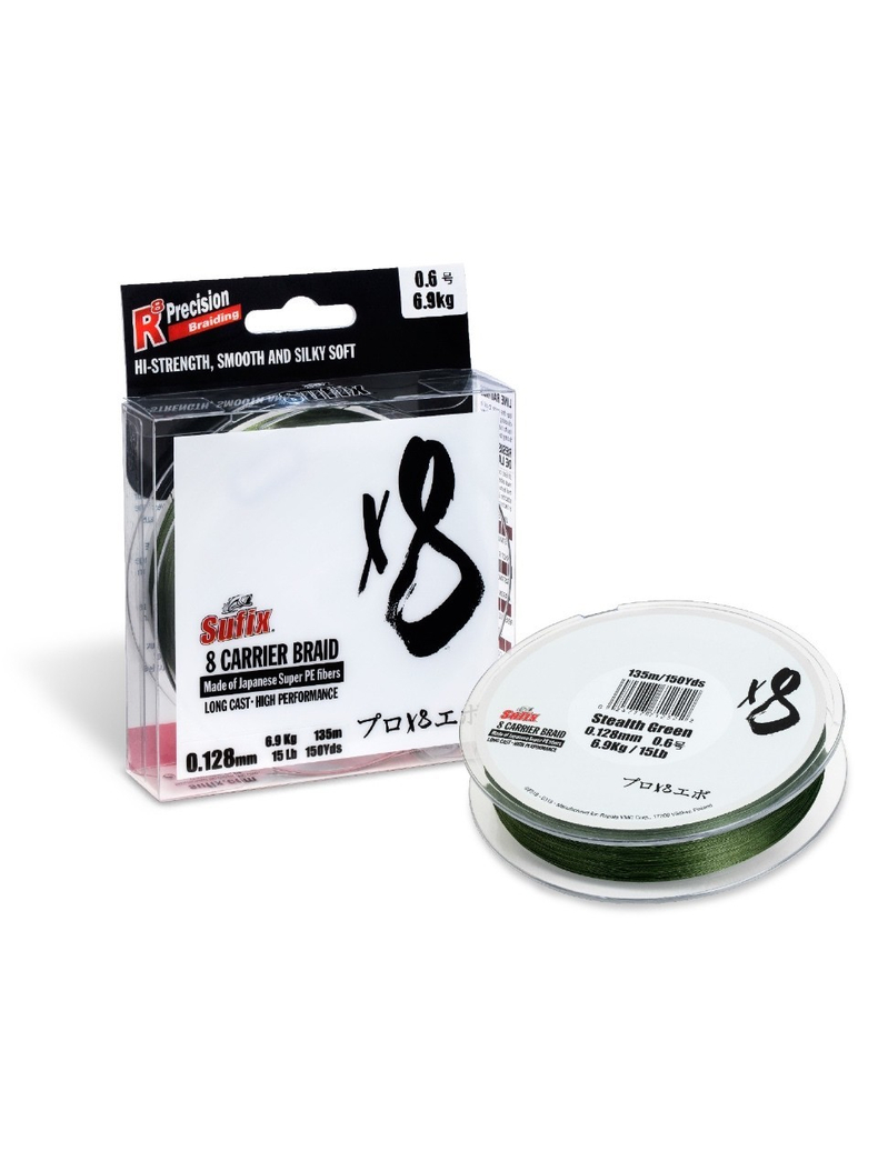 Плетеный шнур Sufix X8, Тест: 22.00 кг, Диаметр лески: 0.28 мм, изображение 2