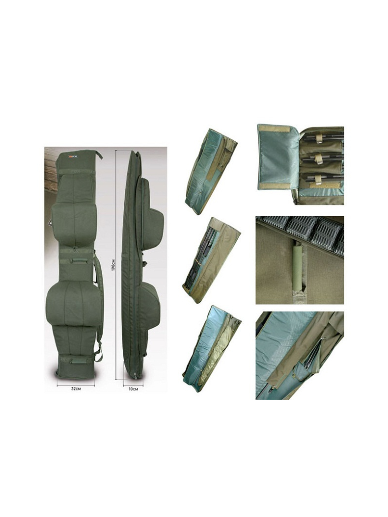 Чехол для перевозки пяти удилищ с катушками FOX FX 5 Rod Holdall, Длина: 12 ft, изображение 3 Чехол для перевозки пяти удилищ с катушками FOX FX 5 Rod Holdall, Длина: 12 ft, изображение 3