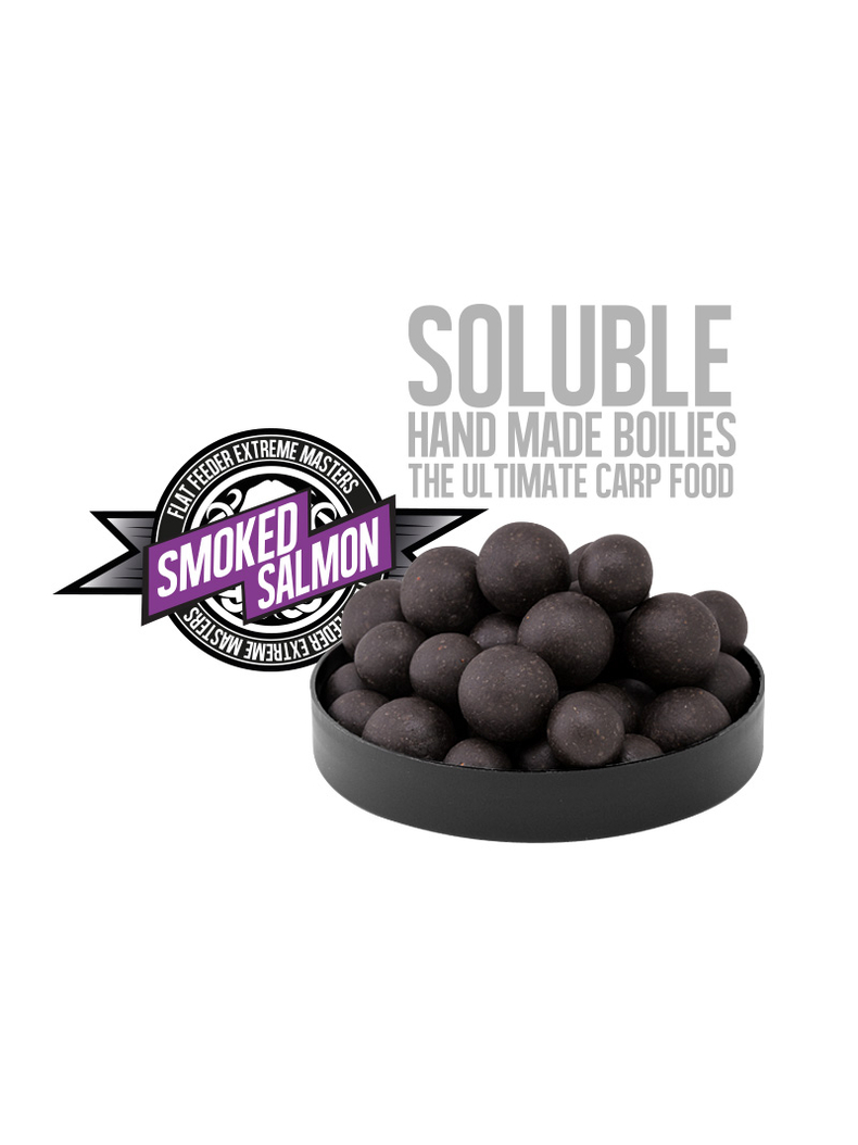Насадочные пылящие бойлы FFEM Super Soluble Boilies HNV-Smoked Salmon (Копченый Лосось) 16/20mm, изображение 2 Насадочные пылящие бойлы FFEM Super Soluble Boilies HNV-Smoked Salmon (Копченый Лосось) 16/20mm, изображение 2