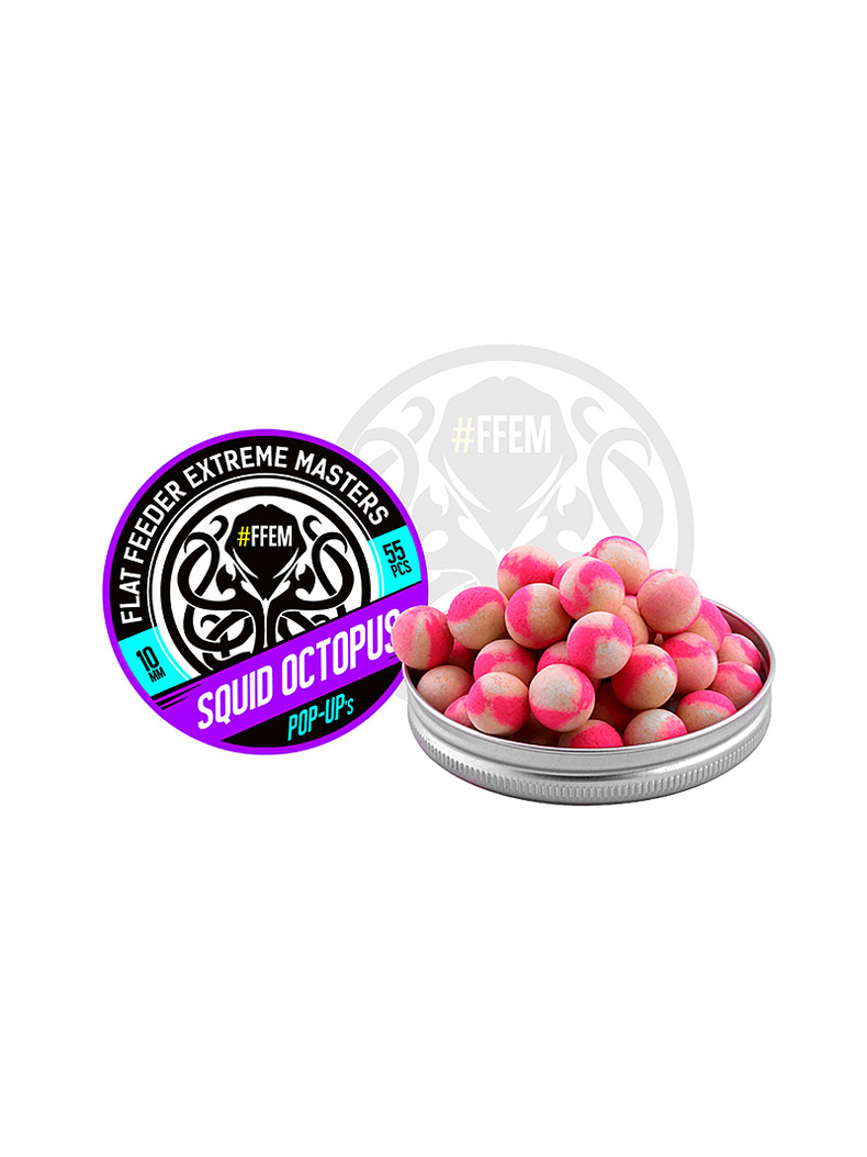 Плавающие бойлы FFEM Pop-Up Squid Octopus (кальмар и осьминог), Диаметр: 10 мм, изображение 3 Плавающие бойлы FFEM Pop-Up Squid Octopus (кальмар и осьминог), Диаметр: 10 мм, изображение 3