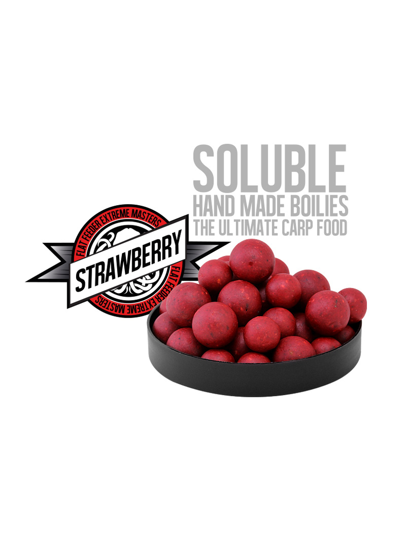 Насадочные пылящие бойлы FFEM Super Soluble Boilies Strawberry (Клубника) 16/20mm, изображение 2 Насадочные пылящие бойлы FFEM Super Soluble Boilies Strawberry (Клубника) 16/20mm, изображение 2