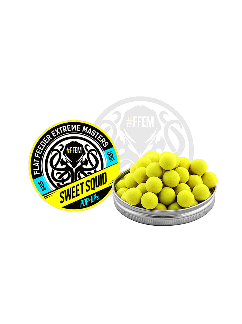 Плавающие бойлы FFEM Pop-Up Sweet Squid (сладкий кальмар), Диаметр: 12 мм, изображение 3 Плавающие бойлы FFEM Pop-Up Sweet Squid (сладкий кальмар), Диаметр: 12 мм, изображение 3