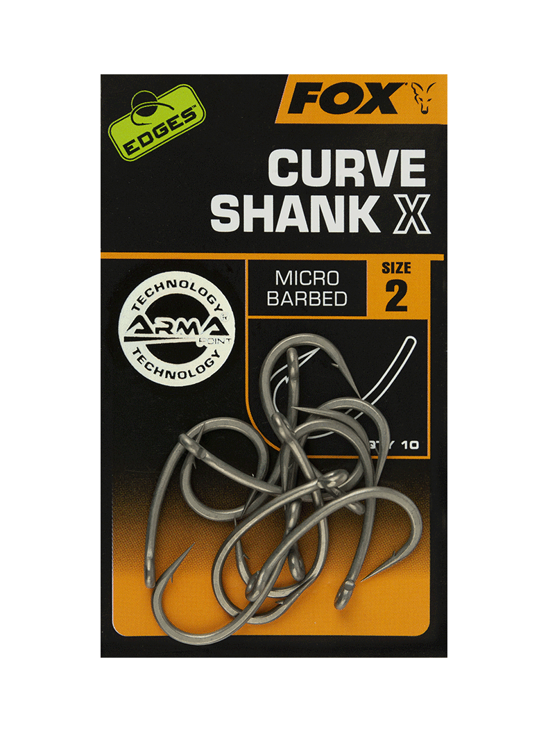 Крючки усиленные FOX Curve Shank X EDGES, Размер крючка: № 1, изображение 2