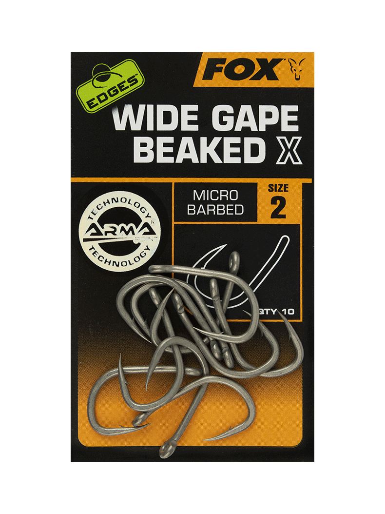 Крючки усиленные FOX Wide Gape Beaked X EDGES, Размер крючка: № 1, изображение 2