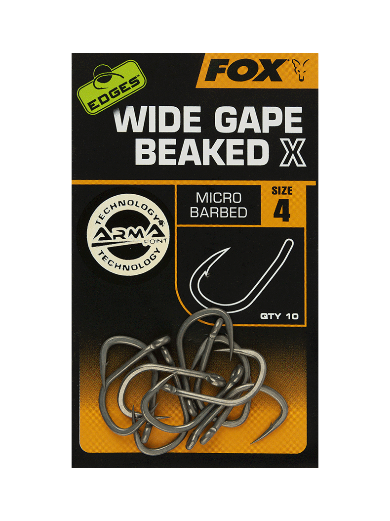 Крючки усиленные FOX Wide Gape Beaked X EDGES, Размер крючка: № 1, изображение 3