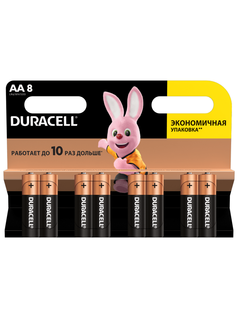 Батарейка Duracell Basic размер AA 1.5V, Количество: 2 шт., изображение 5 Батарейка Duracell Basic размер AA 1.5V, Количество: 2 шт., изображение 5