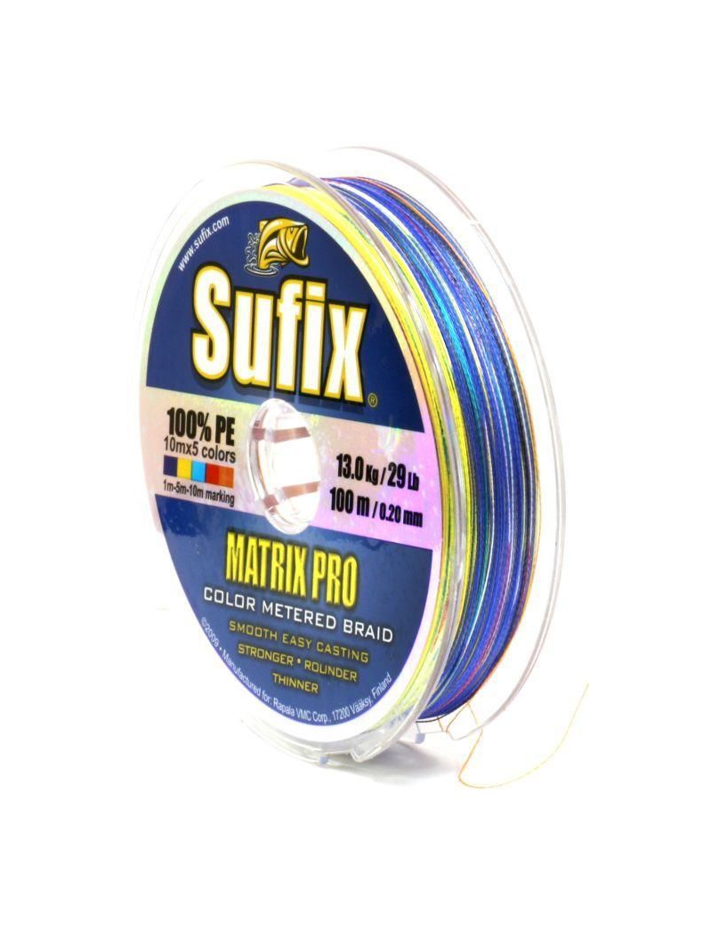Леска плетеная Sufix Matrix Pro Multi Color, Длина: 250 м, Тест: 45.00 кг, Диаметр лески: 0.40 мм, изображение 2