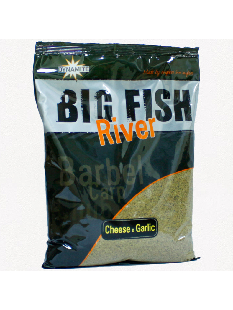 Прикормка Dynamite Baits Big Fish River Groundbait Cheese & Garlic (сыр и чеснок) 1.8kg
