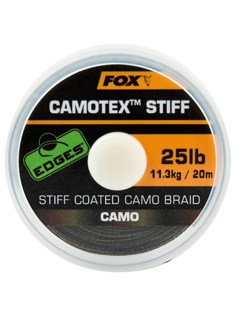Жесткий поводковый материал в оплётке FOX Camotex Stiff EDGES, Тест: 20.00 lb