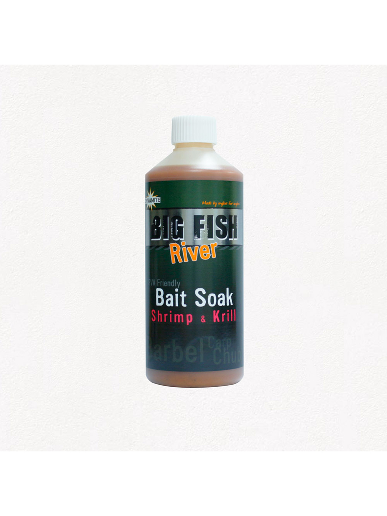 Жидкость для прикормки Dynamite Baits Big Fish River Shrimp & Krill (креветка и криль) 500ml