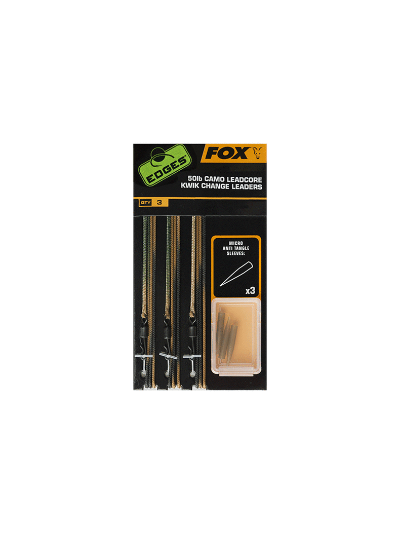 Набор готовых оснасток FOX Camo Leadcore Kwik Change Leaders 50lb EDGES