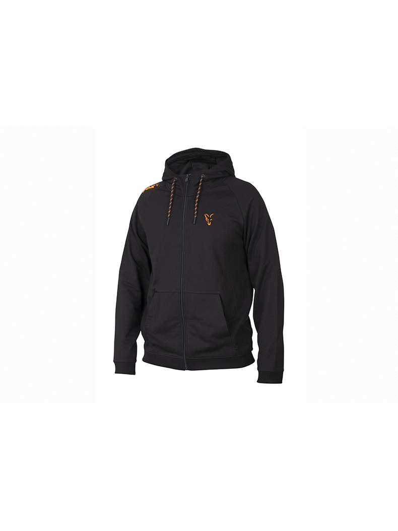 Толстовка на молнии FOX Collection Orange & Black Lightweight Hoodie, Размер: S