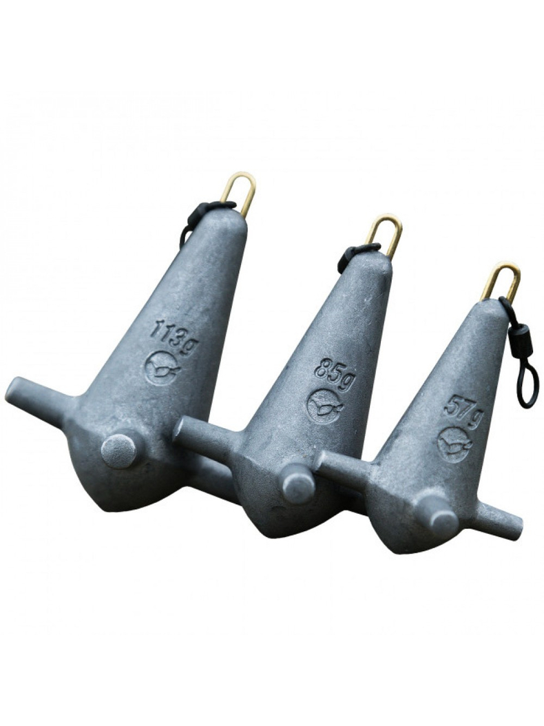 Набор маркерных грузил Korda Pronged Marker Leads в блистере, Вес грузил в наборе: 2oz + 3oz (57g + 85g)