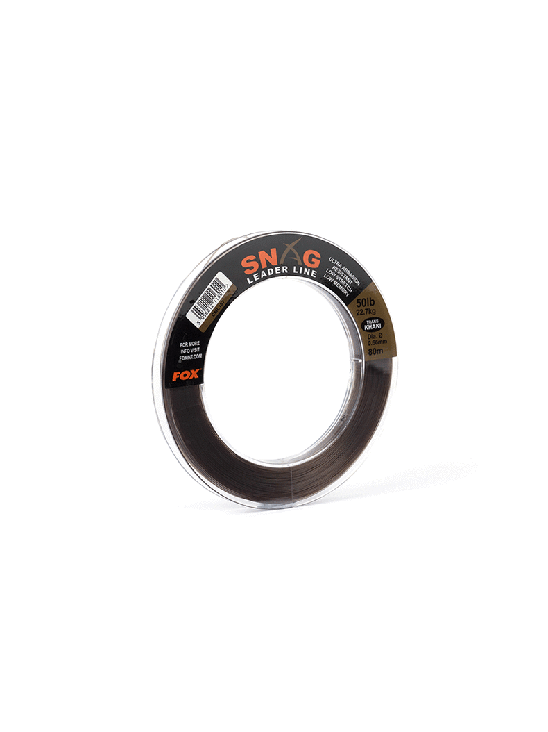 Монофильный шок-лидер FOX Snag Leader Line, Цвет: Камо, Тест: 40.00 lb, Диаметр лески: 0.57 мм, изображение 2 Монофильный шок-лидер FOX Snag Leader Line, Цвет: Камо, Тест: 40.00 lb, Диаметр лески: 0.57 мм, изображение 2