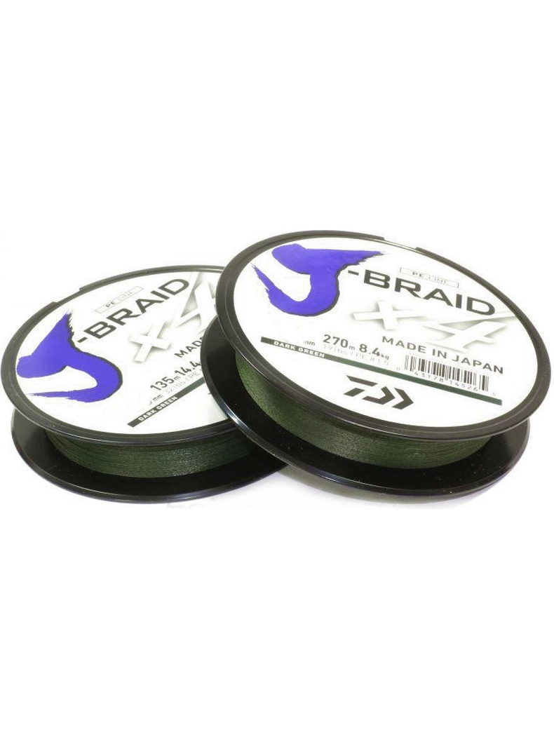 Шнур Daiwa J-Braid X4 Dark Green 0.25mm 32lb