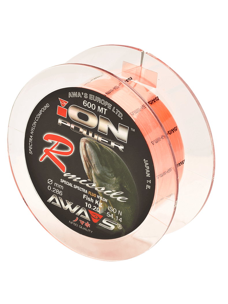 Леска карповая AWA'S ION POWER R-MISSILE FLUO 600м оранжевая, Диаметр: 0.234 мм Леска карповая AWA'S ION POWER R-MISSILE FLUO 600м оранжевая, Диаметр: 0.234 мм