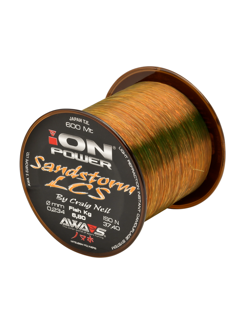 Леска карповая AWA'S ION POWER Sandstorm LCS 600м, Диаметр лески: 0.234 мм