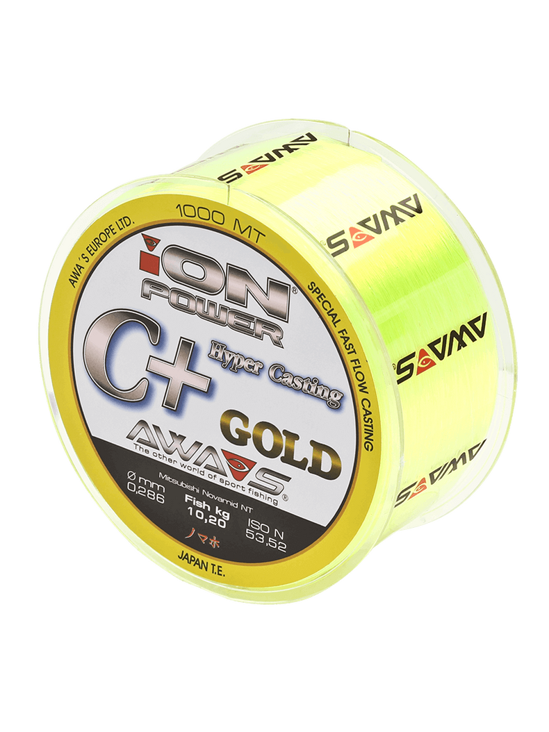 Леска карповая AWA'S ION POWER C+ HYPER CASTING Gold 1000м, Диаметр: 0.234 мм Леска карповая AWA'S ION POWER C+ HYPER CASTING Gold 1000м, Диаметр: 0.234 мм