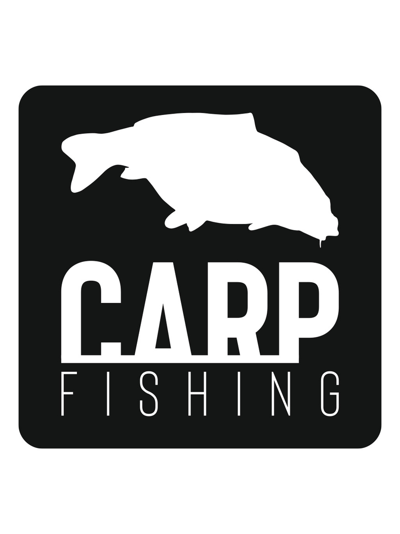 Наклейка CARP fishing черная квадратная Наклейка CARP fishing черная квадратная