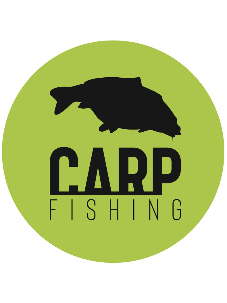 Наклейка CARP fishing зеленая круглая Наклейка CARP fishing зеленая круглая