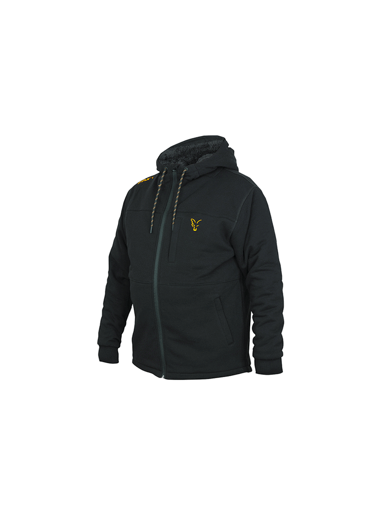 Толстовка утепленная FOX Collection Sherpa Hoody Black & Orange, Размер: S