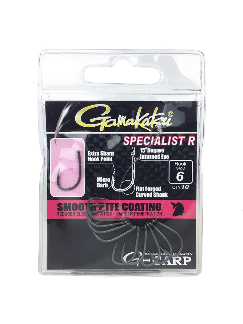 Крючки Gamakatsu G-CARP Specialist R, Размер крючка: № 2 Крючки Gamakatsu G-CARP Specialist R, Размер крючка: № 2