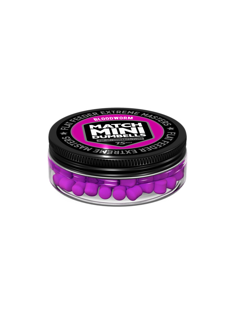 Плавающие мини дамбелсы FFEM Pop-Up Match Mini Bloodworm (мотыль) 7x10мм, изображение 2