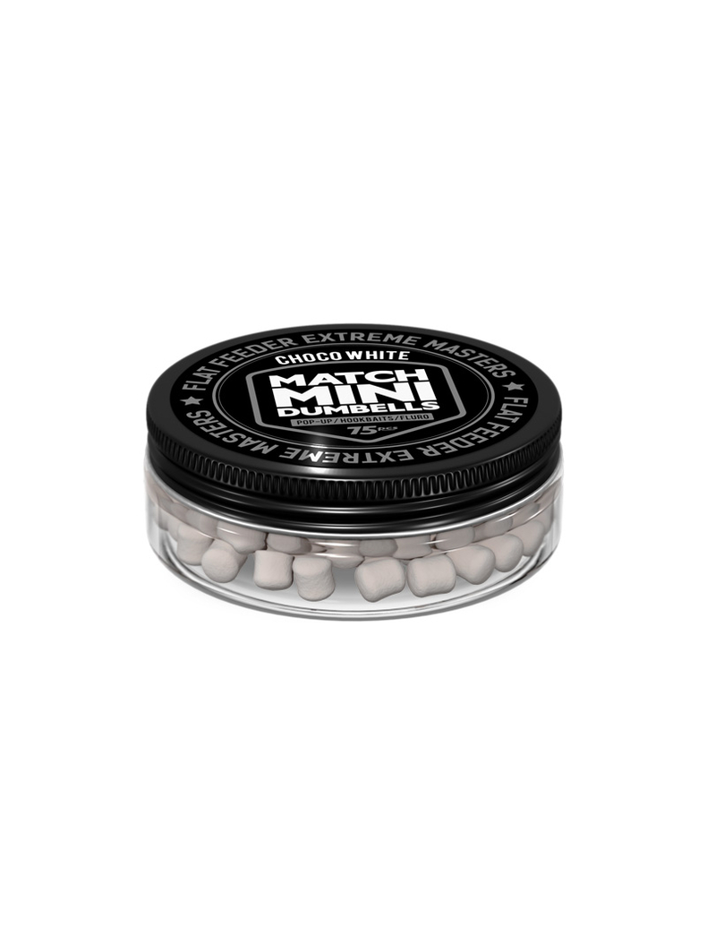 Плавающие мини дамбелсы FFEM Pop-Up Match Mini Choco White (шоколад) 7x10мм, изображение 2 Плавающие мини дамбелсы FFEM Pop-Up Match Mini Choco White (шоколад) 7x10мм, изображение 2