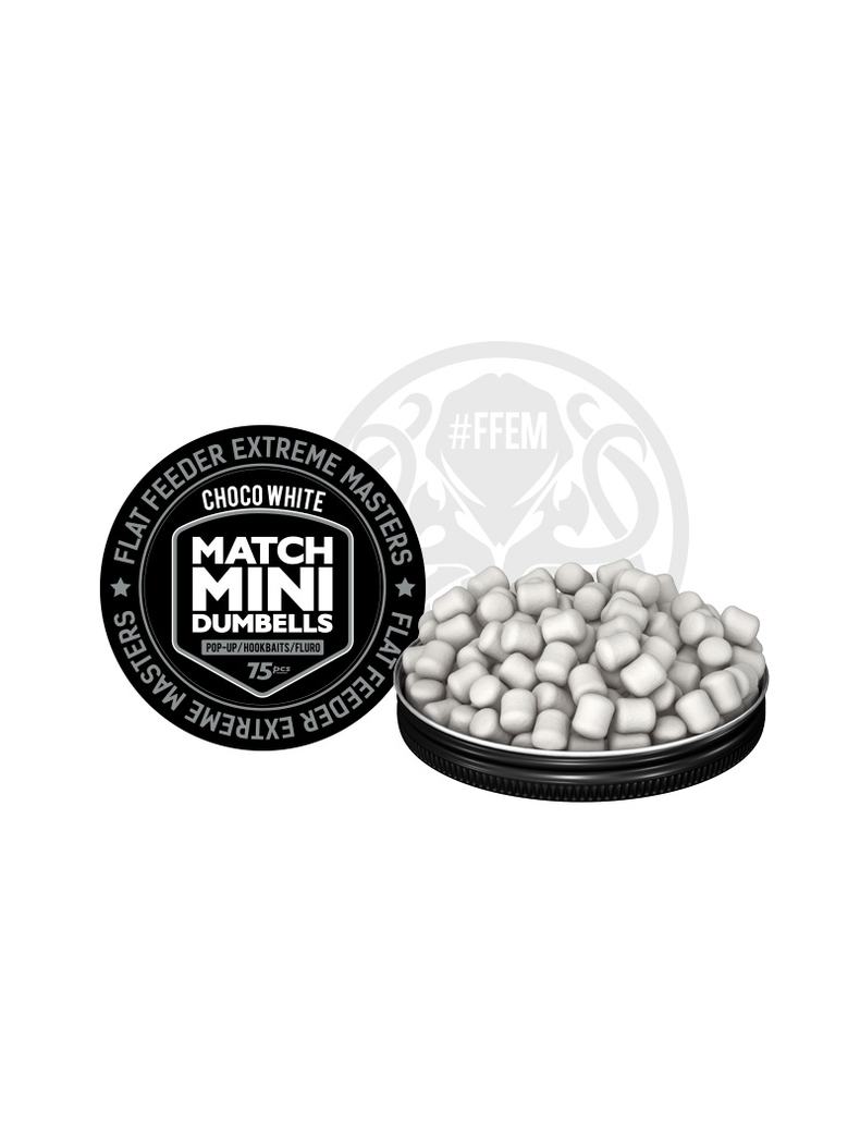 Плавающие мини дамбелсы FFEM Pop-Up Match Mini Choco White (шоколад) 7x10мм Плавающие мини дамбелсы FFEM Pop-Up Match Mini Choco White (шоколад) 7x10мм