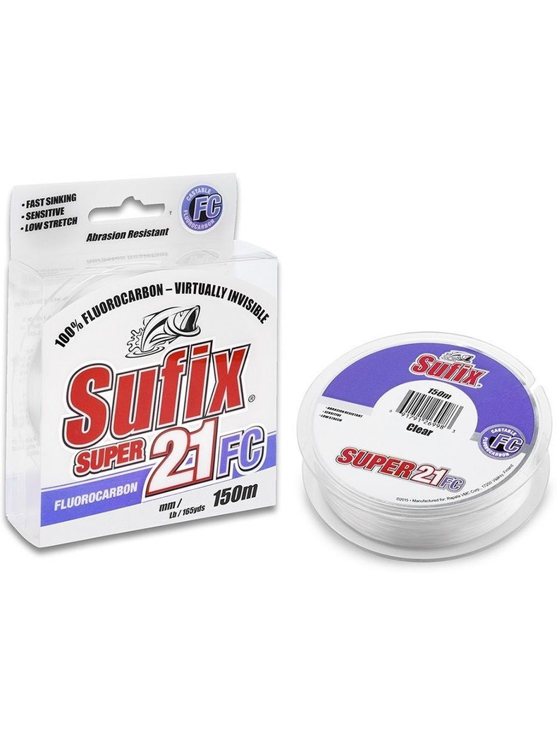 Флюрокарбон Sufix Super 21 Fluorocarbon 150м, Тест: 4.10 кг, Диаметр лески: 0.25 мм, изображение 2 Флюрокарбон Sufix Super 21 Fluorocarbon 150м, Тест: 4.10 кг, Диаметр лески: 0.25 мм, изображение 2