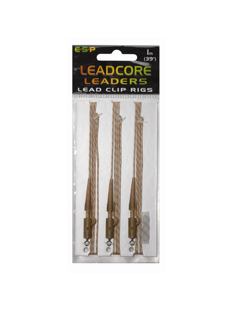 Готовая оснастка с клипсой ESP Leadcore Lead Clips, Цвет: Weed Green Готовая оснастка с клипсой ESP Leadcore Lead Clips, Цвет: Weed Green
