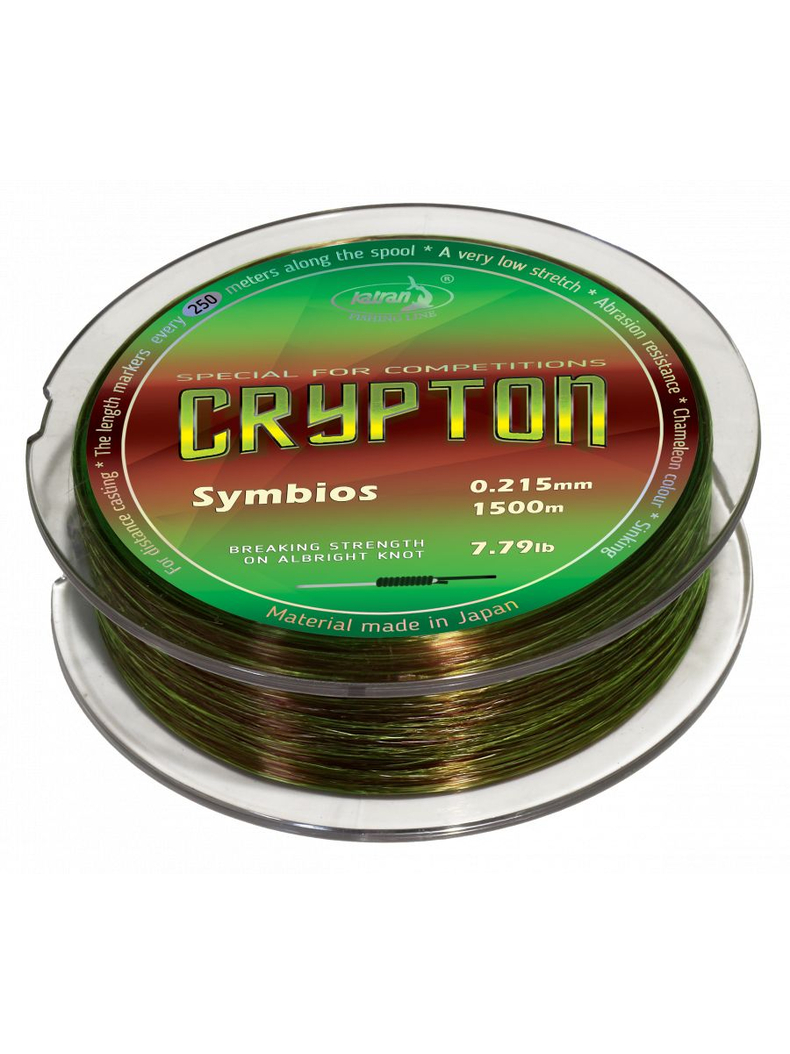 Леска карповая Katran Crypton Symbios, Диаметр лески: 0,309 мм, Размотка: 1000 м