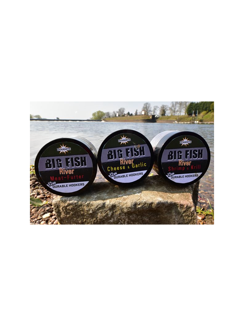 Насадочные бойлы Dynamite Baits Big Fish River Durable Hookers Shrimp & Krill (креветки и криль), изображение 2