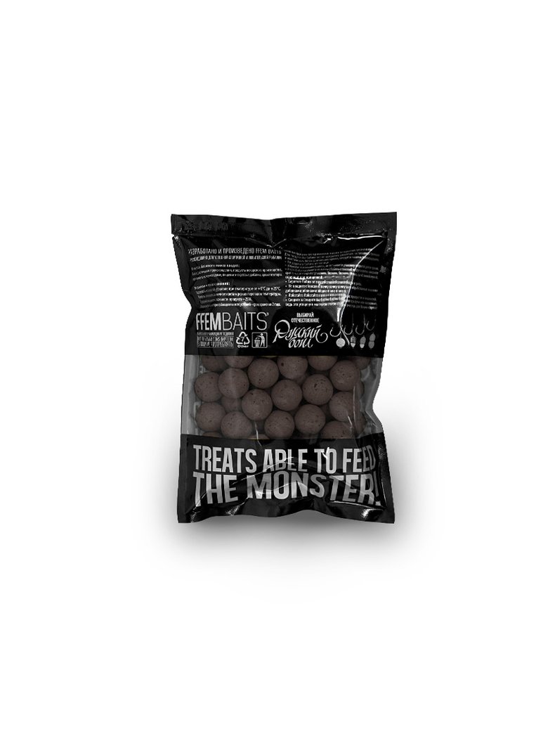 Бойлы насадочные FFEM High Attractive Boilies Tyson (кальмар, осьминог и фрукты) 400г, Диаметр: 16 мм, изображение 2